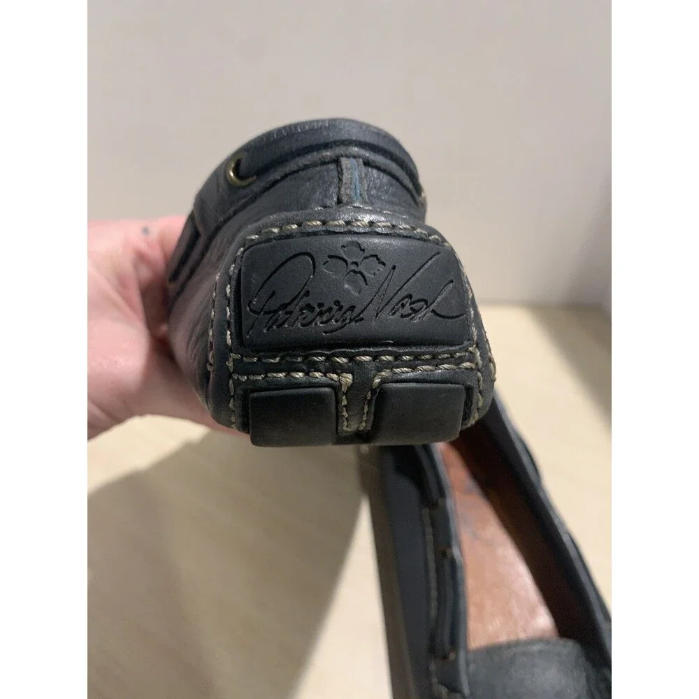 Patricia Nash Blueish Gray Leather Tassel Loafer Women's Sz 9.5" memory foam - Picture 7 of 14
